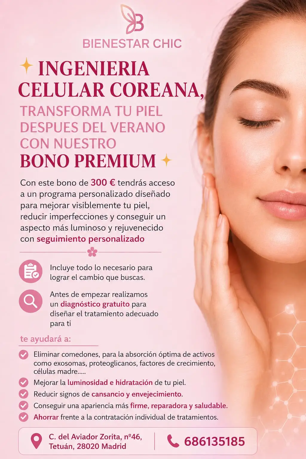 Bono Celular Coreana Rejuvenecimiento Facial Madrid