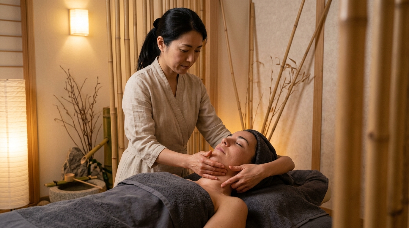 Masaje facial japones Madrid digitopuntura relajacion Bienestar Chic