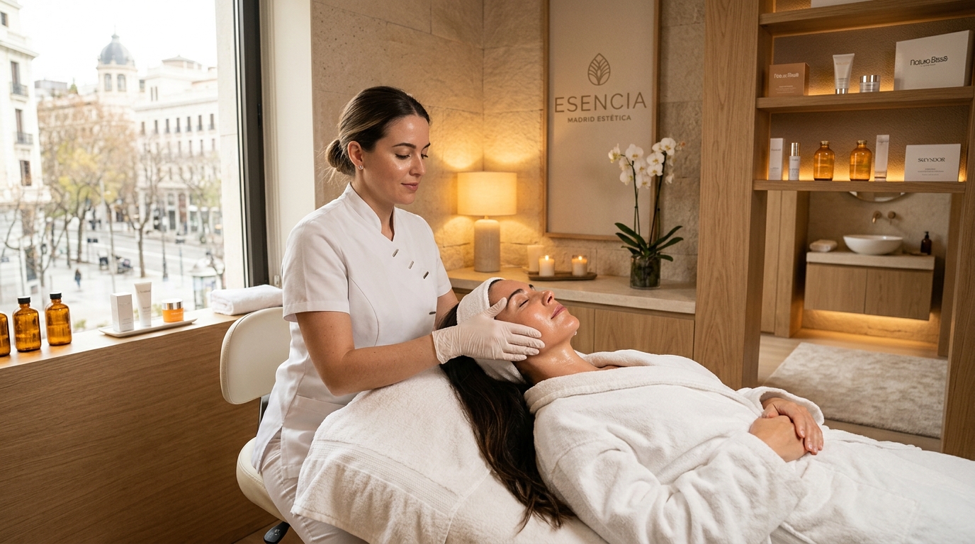 Masaje facial Madrid mejor valorados cabina estética Bienestar Chic