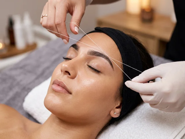 Diseño facial y depilación de cejas con hilo y cera suave