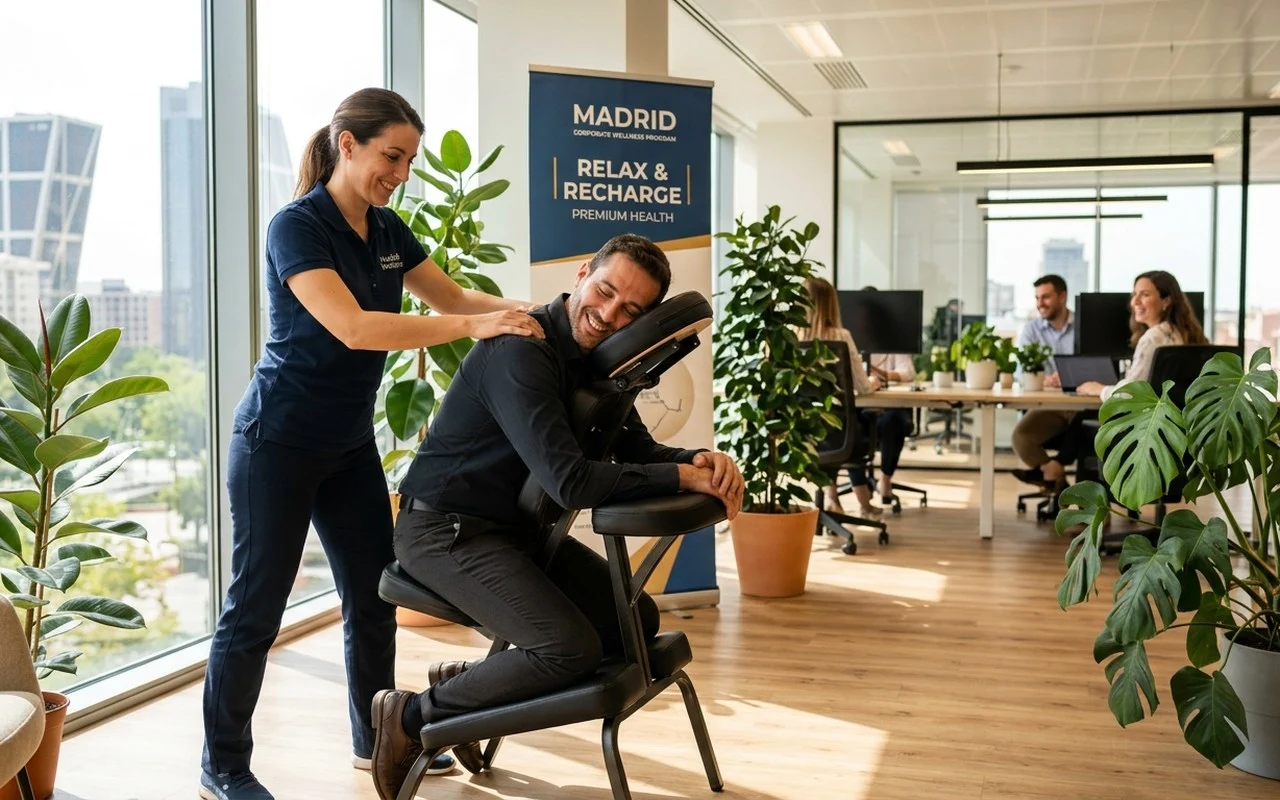 Pausas activas y salud laboral en centros corporativos de Madrid